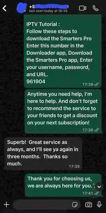 IPTV customer feedback